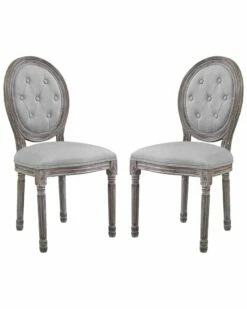 Modway Arise Vintage French Upholstered Dining Chair Set Home Dining Chairs & Stools