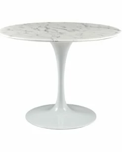 Modway Lippa 40in Round Artificial Marble Dining Table Home Dining Tables