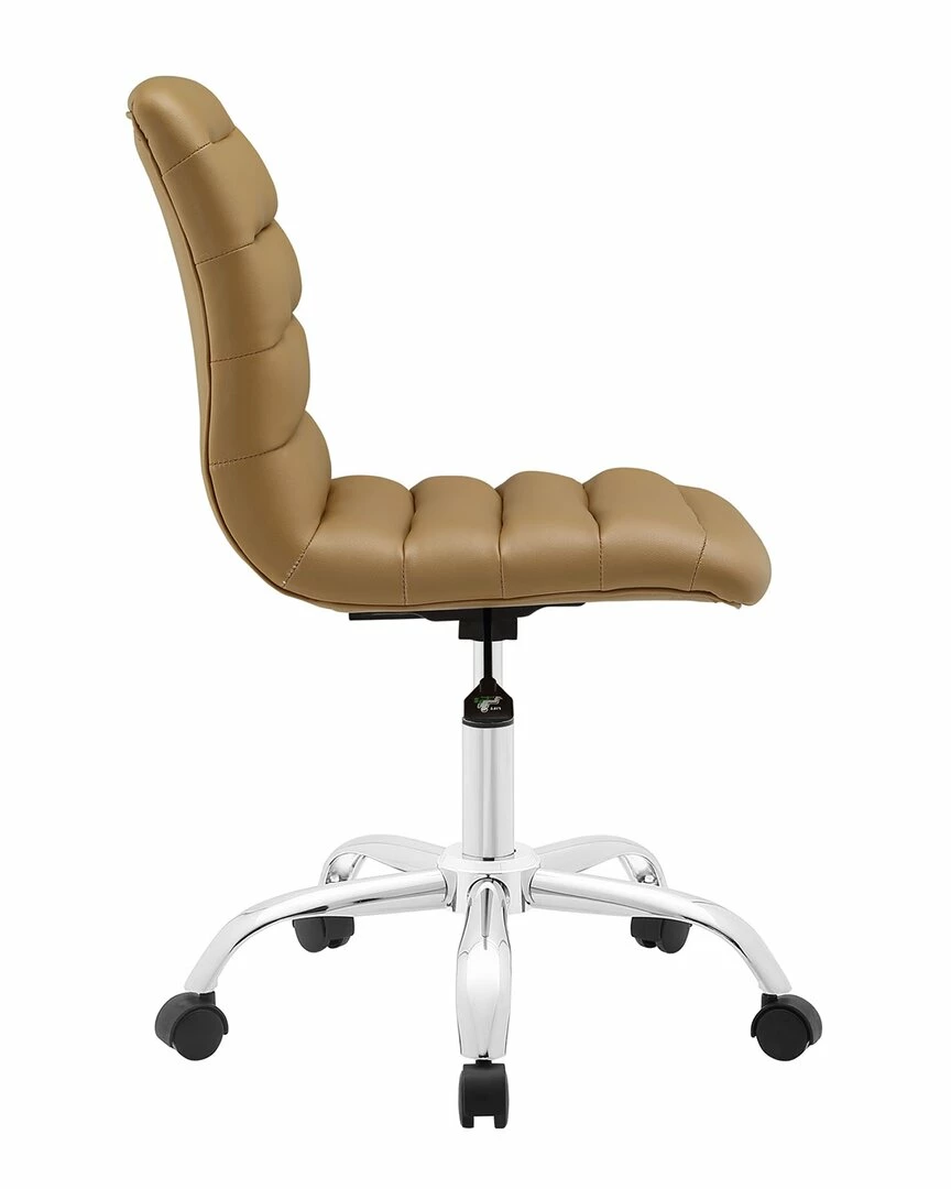 Modway Ripple Armless Mid Back Office Chair Home Office Chairs - Image 3