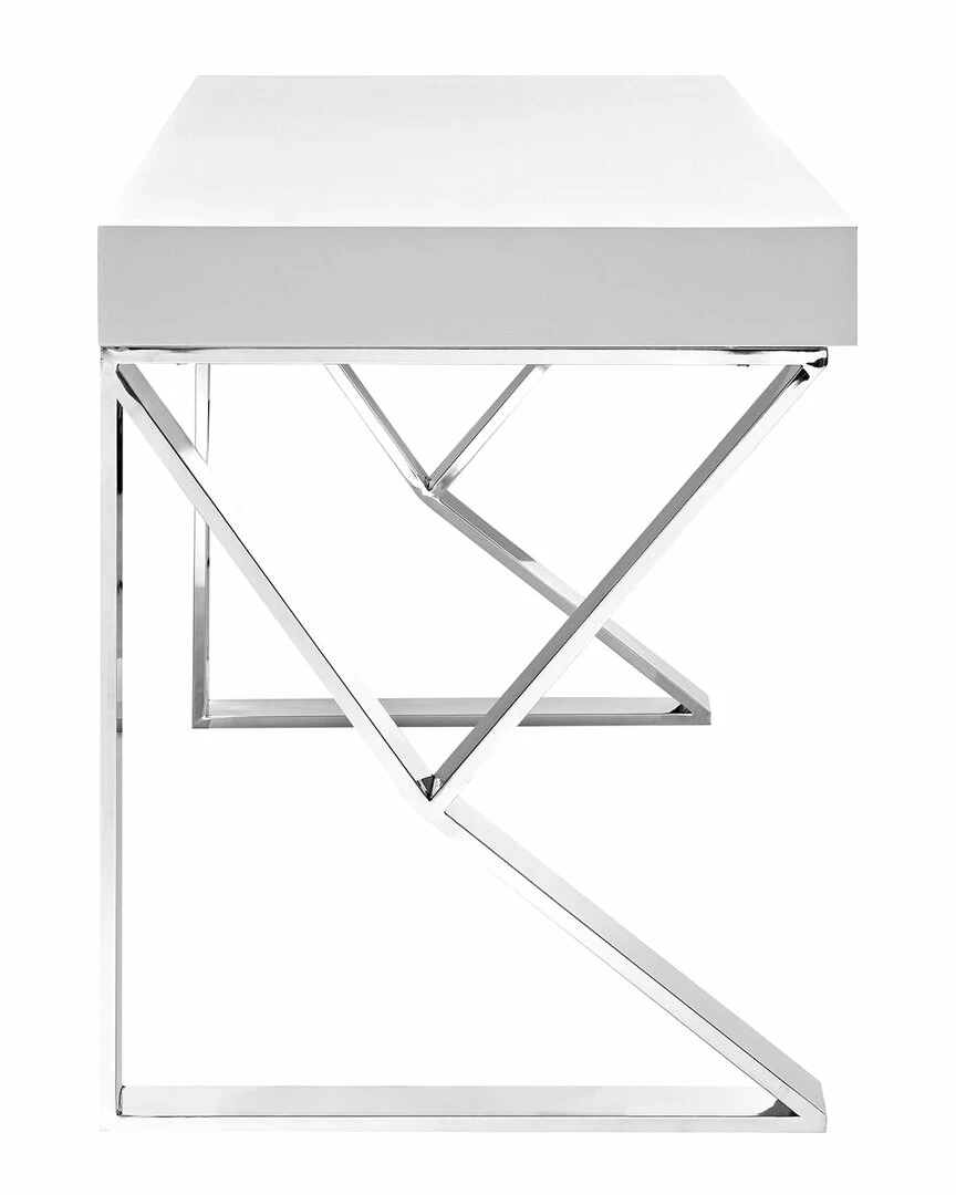 Modway Adjacent Stainless Steel Desk Home Desks & Storage - Image 3