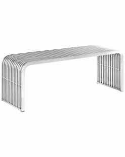 Modway Pipe 47in Stainless Steel Bench Home Accent Chairs