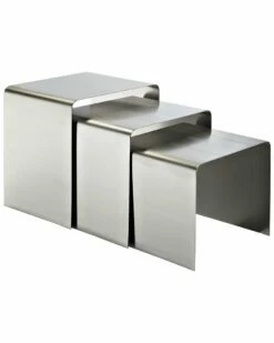 Modway Rush Stainless Steel Nesting Table Home End & Side Tables