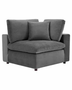 Modway Commix Down Filled Overstuffed Performance Velvet Corner Chair Home Accent Chairs