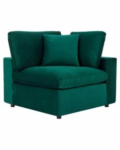 Modway Commix Down Filled Overstuffed Performance Velvet Corner Chair Home Accent Chairs