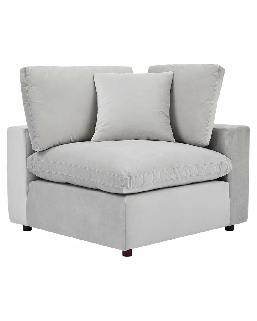 Modway Commix Down Filled Overstuffed Performance Velvet Corner Chair Home Accent Chairs - Image 4