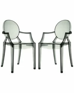 Modway Casper Dining Armchairs Acrylic Set Home Dining Chairs & Stools