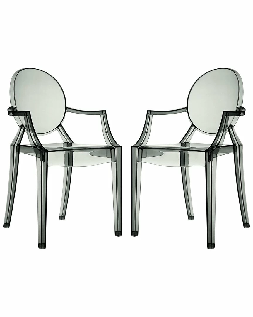 Modway Casper Dining Armchairs Acrylic Set Home Dining Chairs & Stools