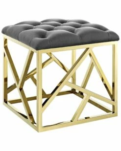 Modway Intersperse Velvet Ottoman Home Ottomans & Poufs