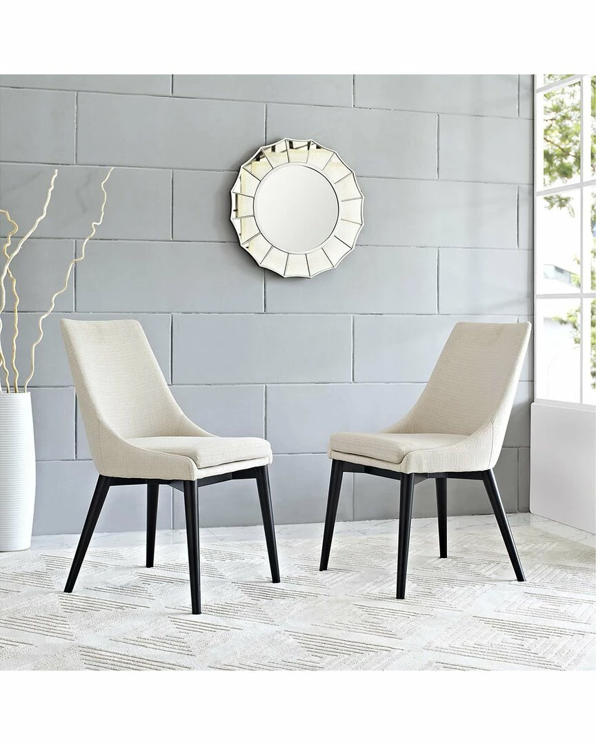 Modway Viscount Dining Side Chairs Upholstered Fabric Set Home Dining Chairs & Stools - Image 5