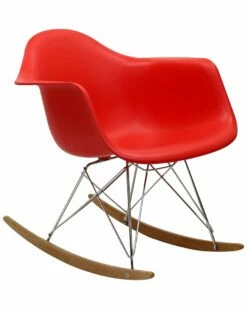 Modway Rocker Plastic Lounge Chair Home Accent Chairs