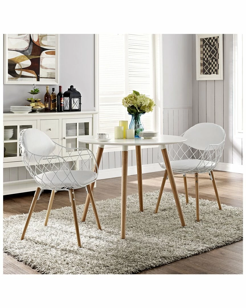 Modway Basket Dining Chairs Metal Wire & Set Home Dining Chairs & Stools - Image 2