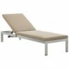 Modway Outdoor Shore Outdoor Patio Aluminum Chaise With Cushions Home Seating