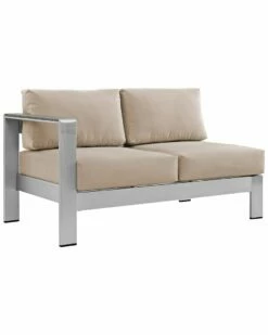 Modway Outdoor Shore Left-Arm Corner Sectional Outdoor Patio Aluminum Loveseat Home Seating
