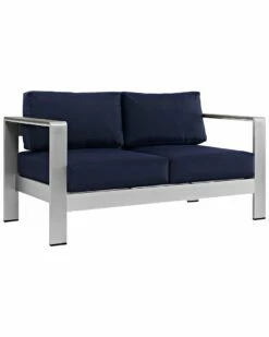 Modway Shore Outdoor Patio Aluminum Loveseat Home Seating