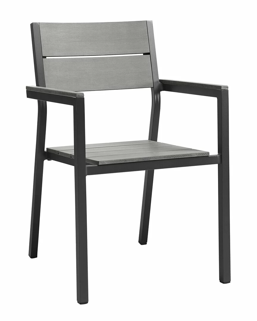 Modway Outdoor Maine Dining Armchair Outdoor Patio Set Of 2 Home Seating - Image 2