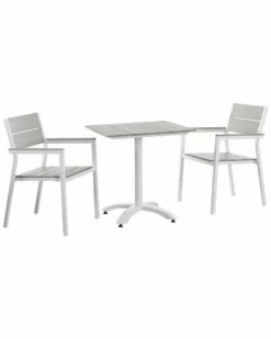Modway Outdoor Maine 3 Piece Outdoor Patio Dining Set Home Dining Sets