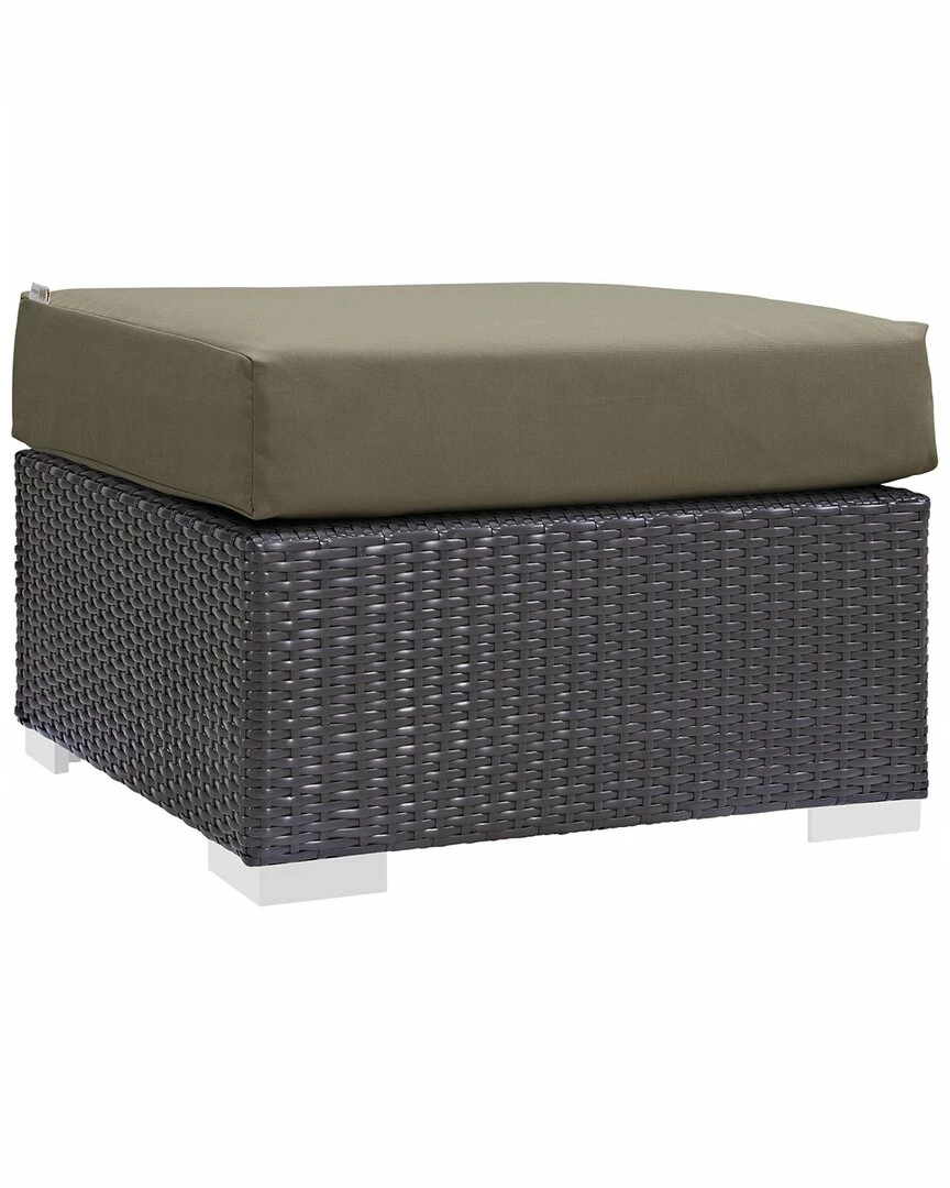 Modway Outdoor Convene Outdoor Patio Fabric Square Ottoman Home Seating