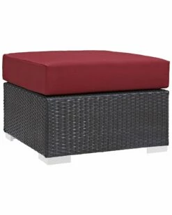Modway Outdoor Convene Outdoor Patio Fabric Square Ottoman Home Seating