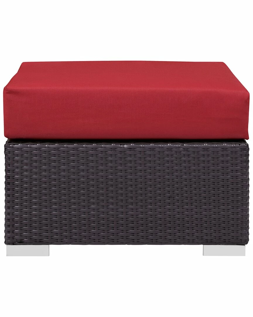 Modway Outdoor Convene Outdoor Patio Fabric Square Ottoman Home Seating - Image 3
