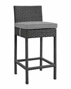 Modway Sojourn Outdoor Patio Wicker Rattan Sunbrella Bar Stool Home Seating