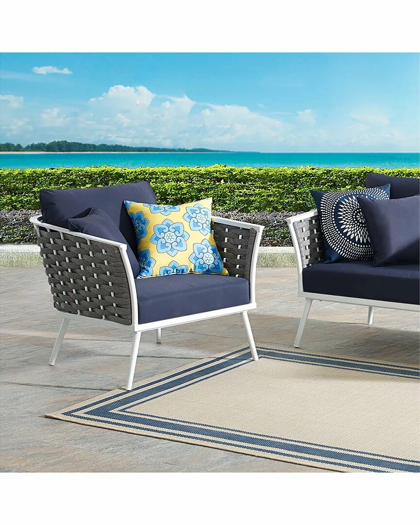 Modway Outdoor Stance Outdoor Patio Aluminum Armchair Home Seating - Image 2