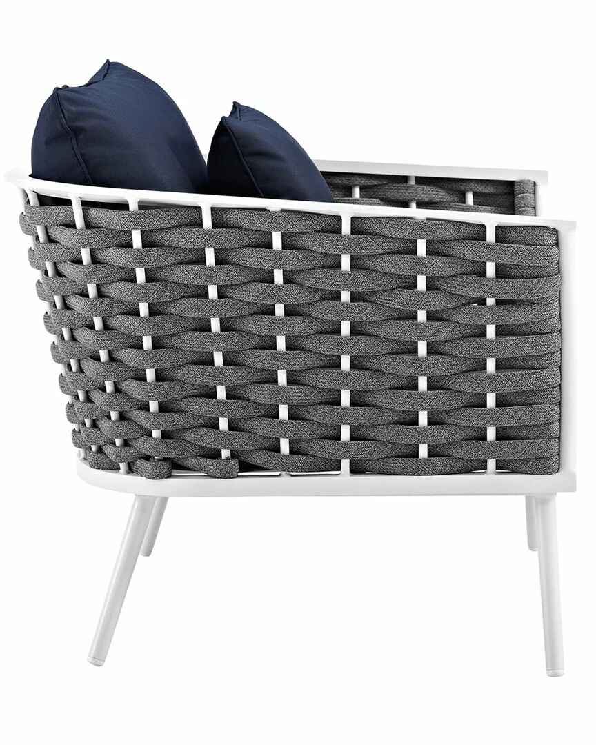 Modway Outdoor Stance Outdoor Patio Aluminum Armchair Home Seating - Image 3