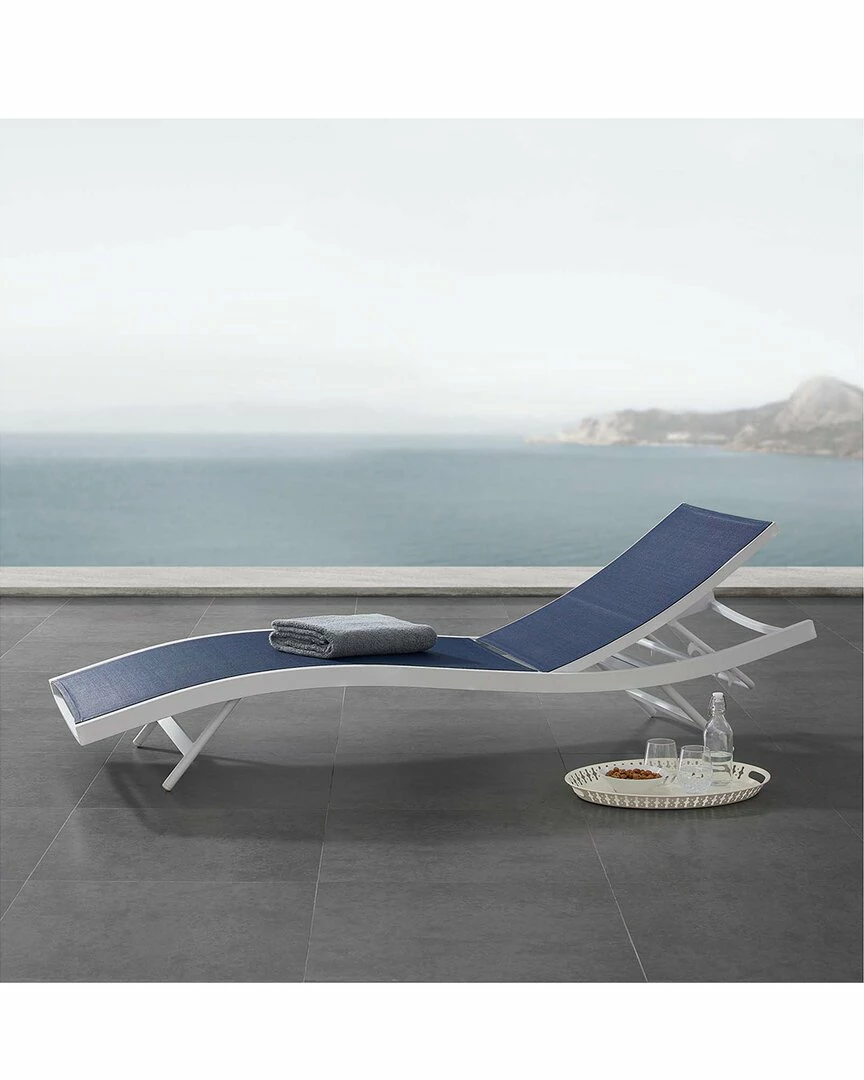 Modway Outdoor Glimpse Outdoor Patio Mesh Chaise Lounge Chair Home Seating - Image 2