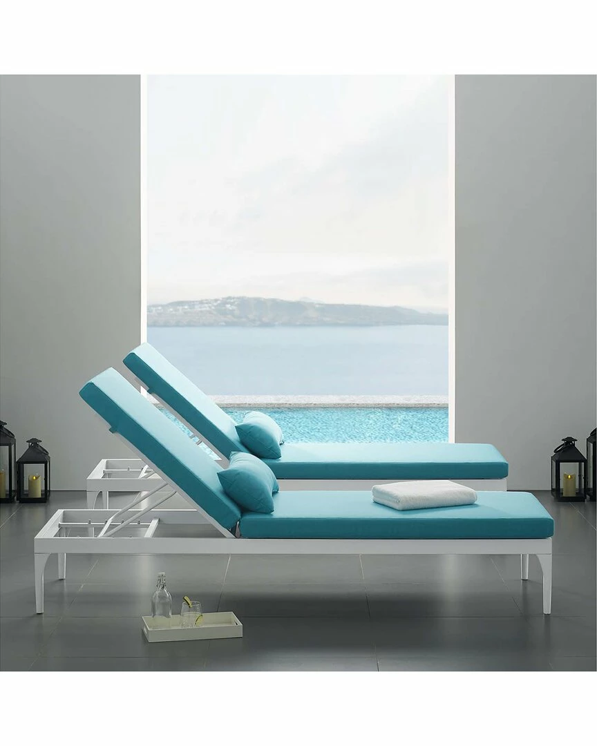 Modway Outdoor Perspective Cushion Outdoor Patio Chaise Lounge Chair Home Seating - Image 2