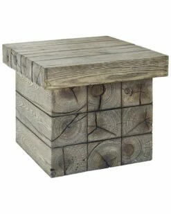 Modway Outdoor Manteo Rustic Coastal Outdoor Patio Side Table Home Outdoor Tables