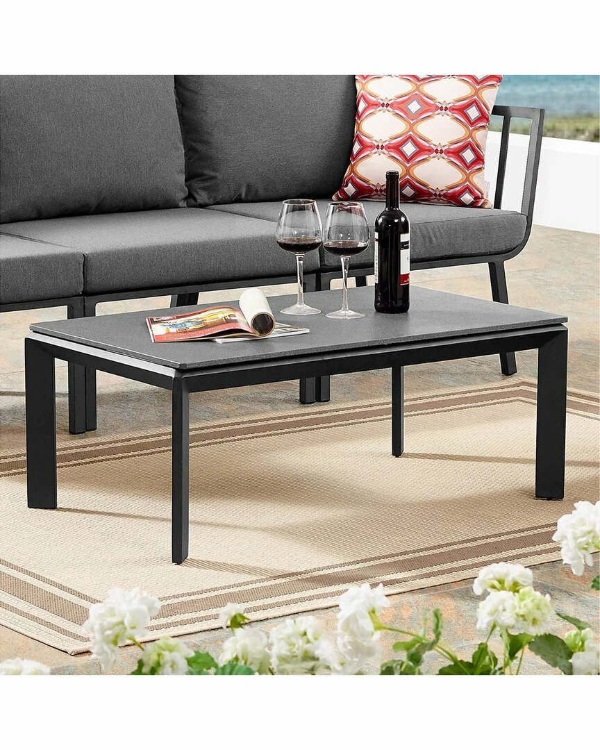 Modway Outdoor Riverside Aluminum Outdoor Patio Coffee Table Home Outdoor Tables - Image 5
