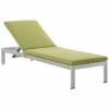 Modway Shore Outdoor Patio Aluminum Chaise With Cushions Home Seating