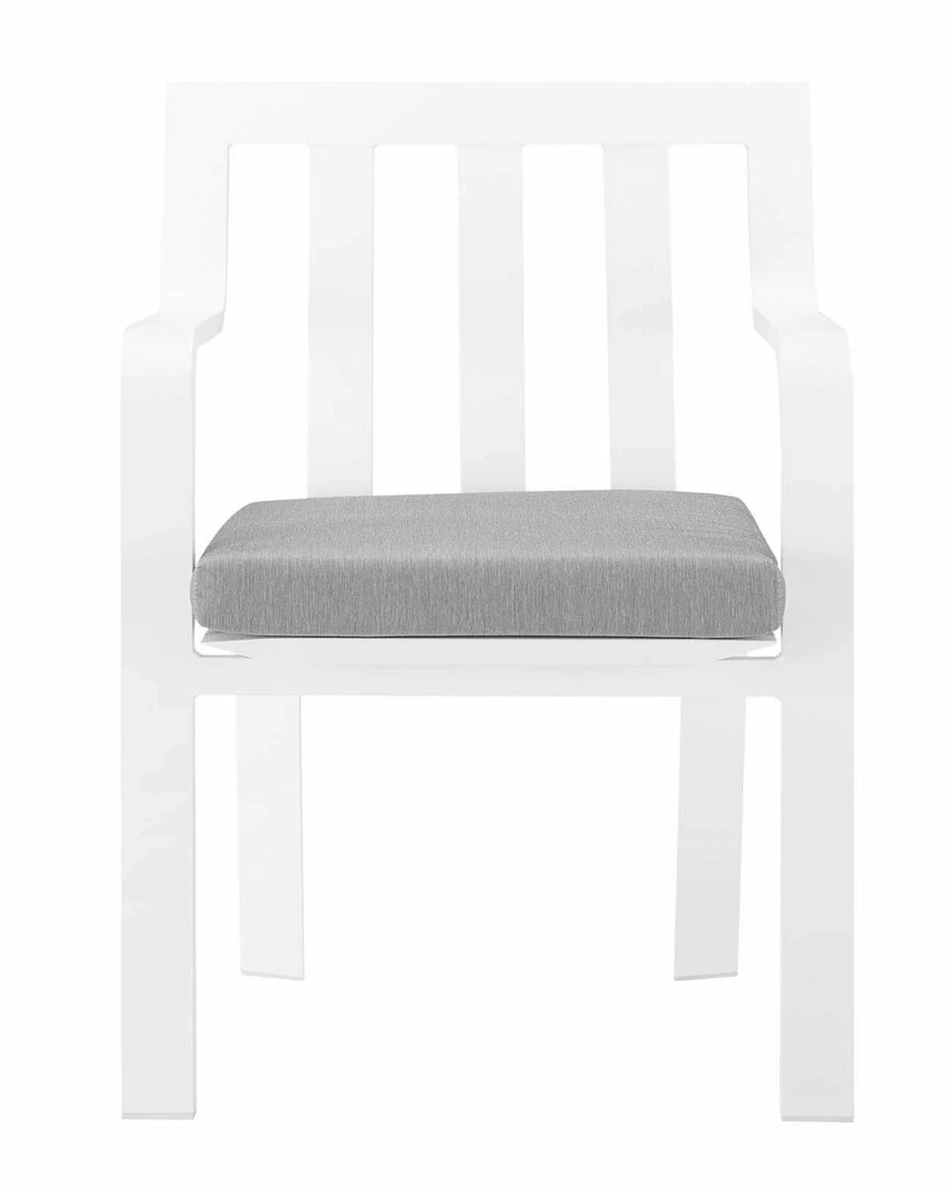 Modway Outdoor Baxley Stackable Outdoor Patio Aluminum Dining Armchair Home Seating - Image 2