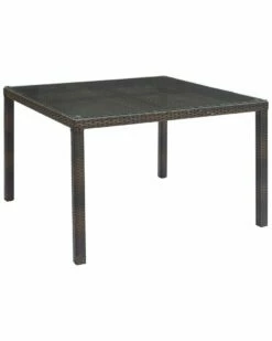 Modway Outdoor Conduit 47in Outdoor Patio Wicker Rattan Dining Table Home Outdoor Tables