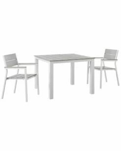 Modway Outdoor Maine 3 Piece Outdoor Patio Dining Set Home Dining Sets