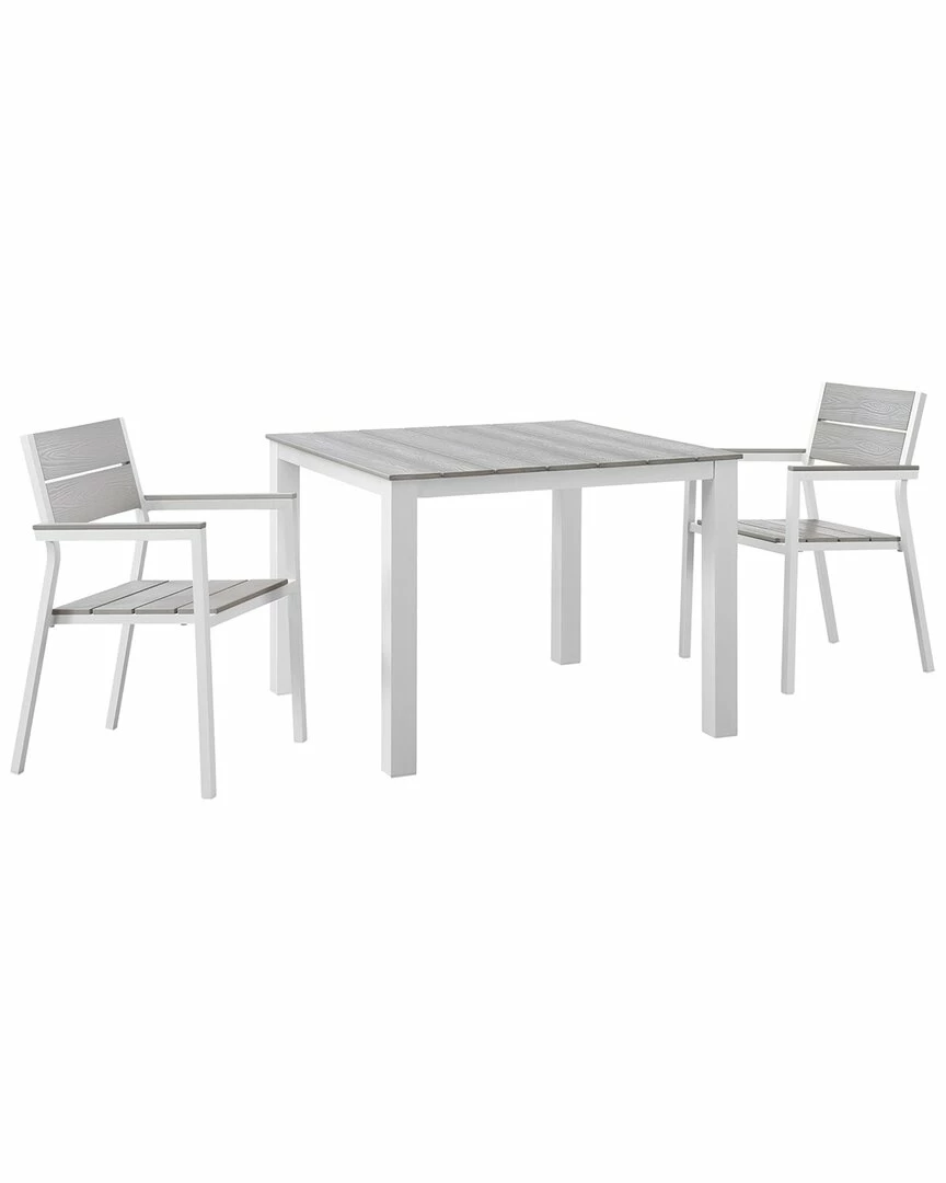 Modway Outdoor Maine 3 Piece Outdoor Patio Dining Set Home Dining Sets