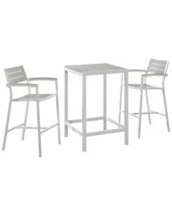 Modway Outdoor Maine 3 Piece Outdoor Patio Dining Set Home Dining Sets