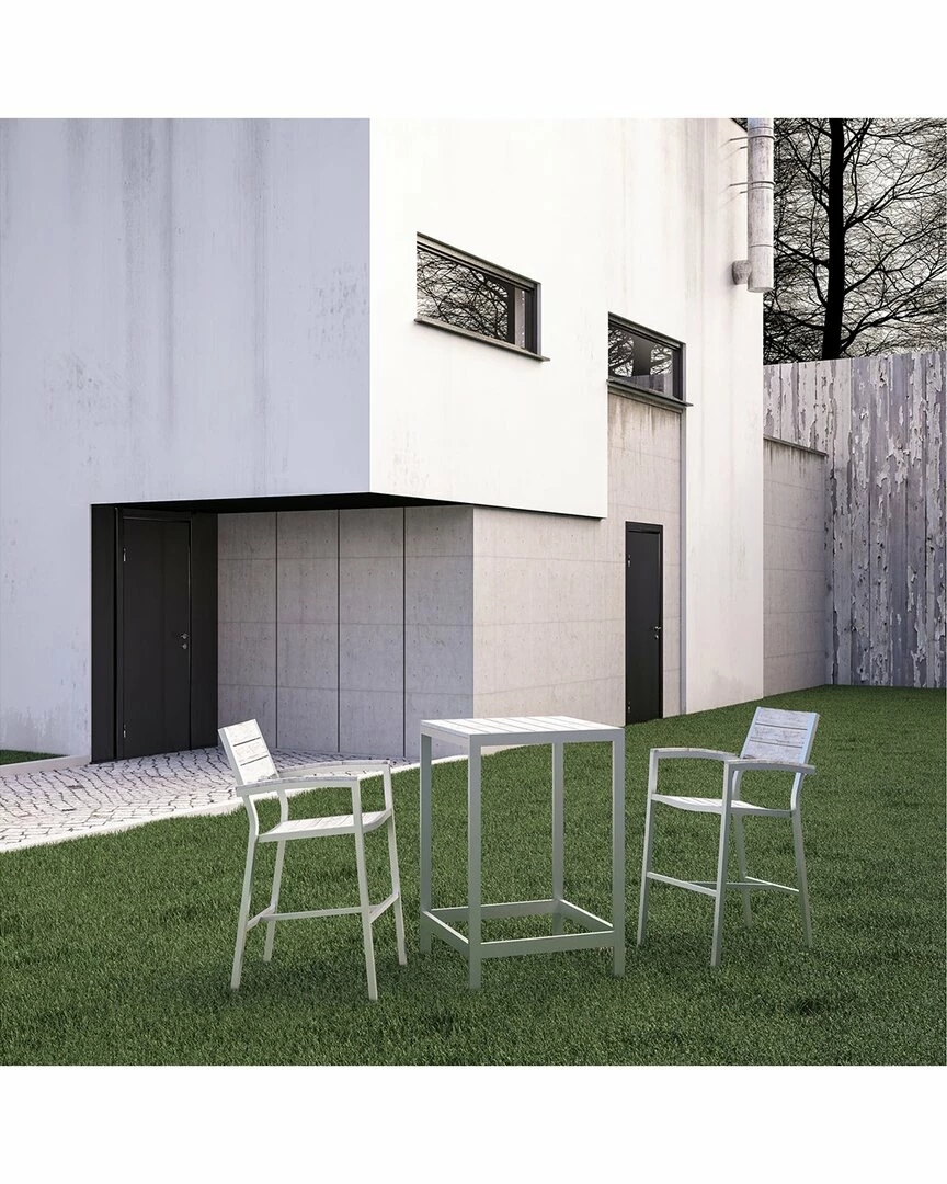 Modway Outdoor Maine 3 Piece Outdoor Patio Dining Set Home Dining Sets - Image 2