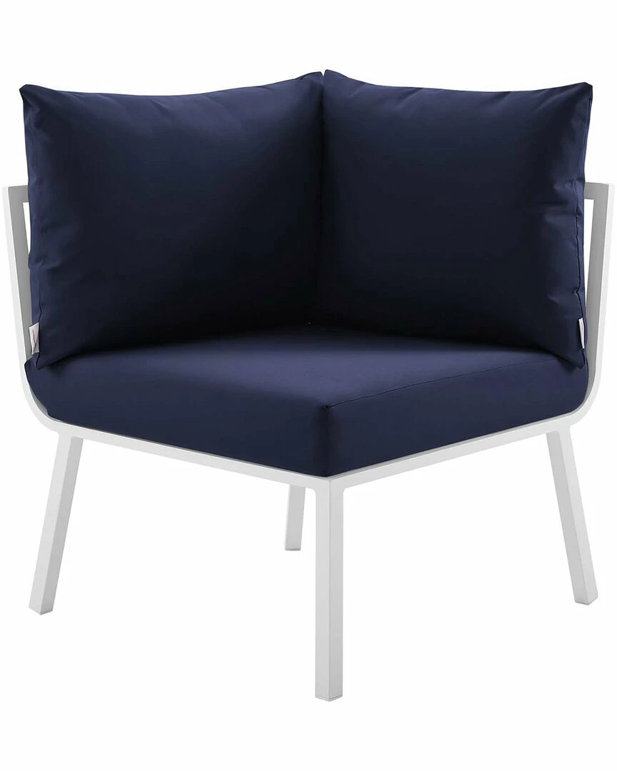 Modway Outdoor Riverside 2 Piece Outdoor Patio Aluminum Sectional Sofa Set Home Seating - Image 5