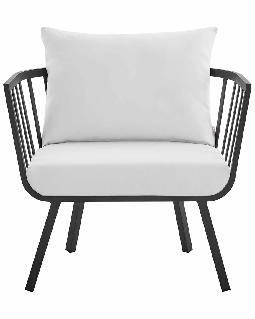Modway Outdoor Riverside Outdoor Patio Aluminum Armchair Set Of 2 Home Seating - Image 3