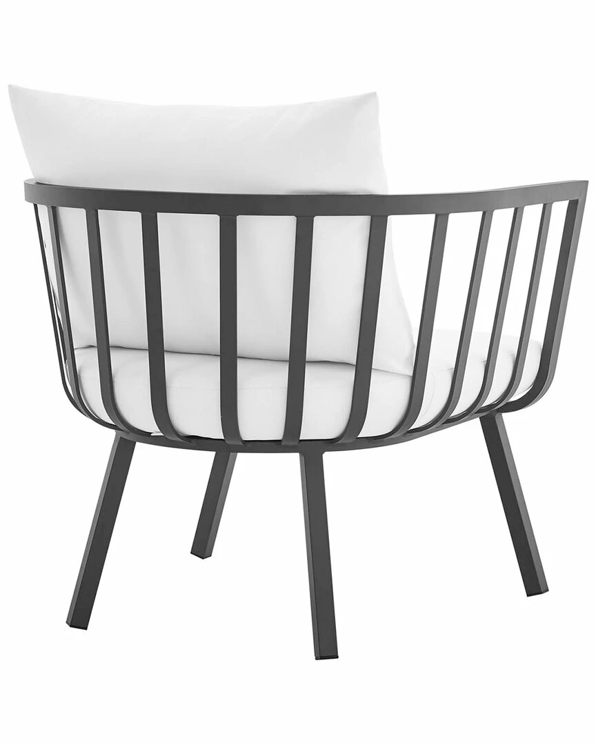 Modway Outdoor Riverside Outdoor Patio Aluminum Armchair Set Of 2 Home Seating - Image 5