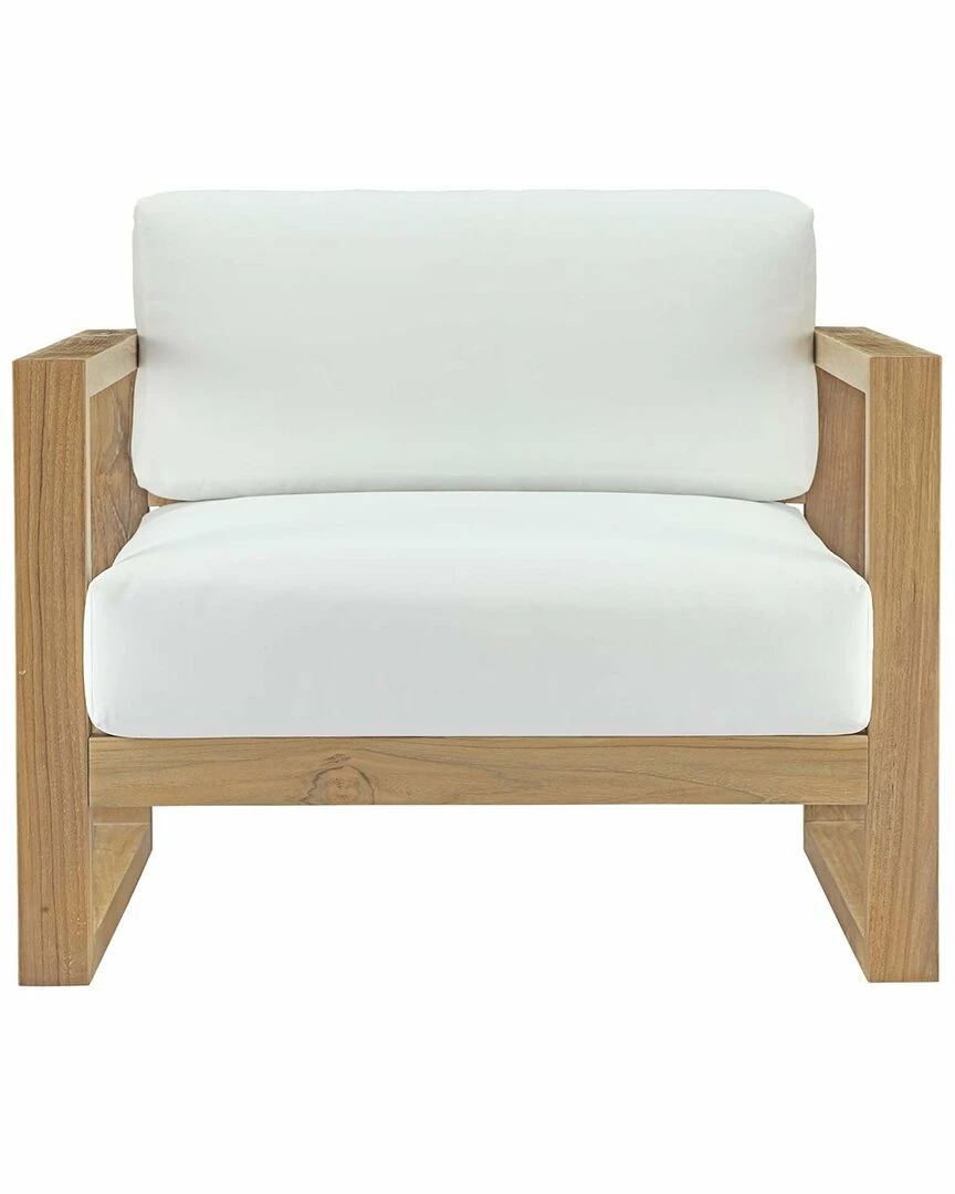 Modway Upland Outdoor Patio Teak Wood Armchair Home Seating