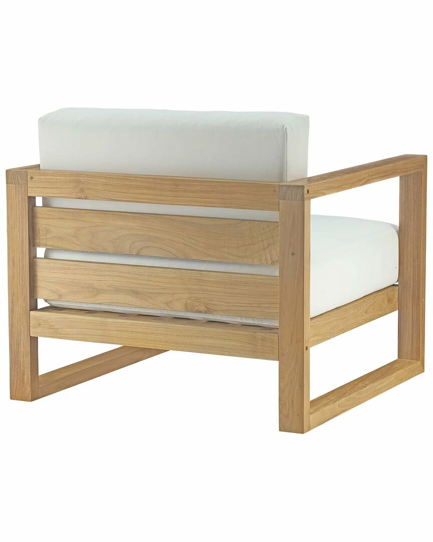 Modway Upland Outdoor Patio Teak Wood Armchair Home Seating - Image 4