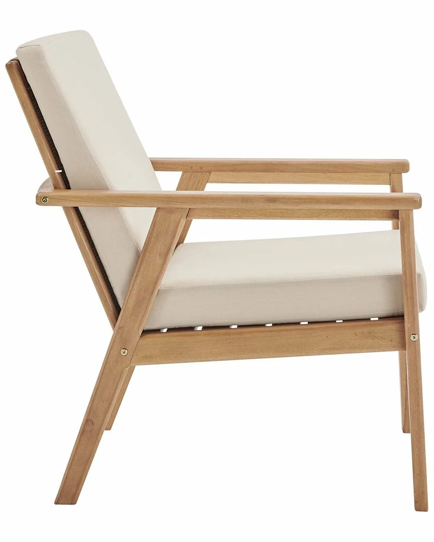 Modway Outdoor Vero Outdoor Patio Ash Wood Armchair Set Of 2 Home Seating - Image 3