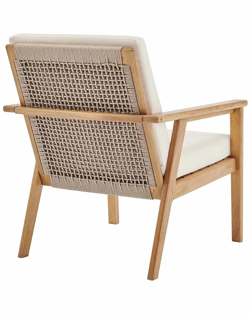 Modway Outdoor Vero Outdoor Patio Ash Wood Armchair Set Of 2 Home Seating - Image 4