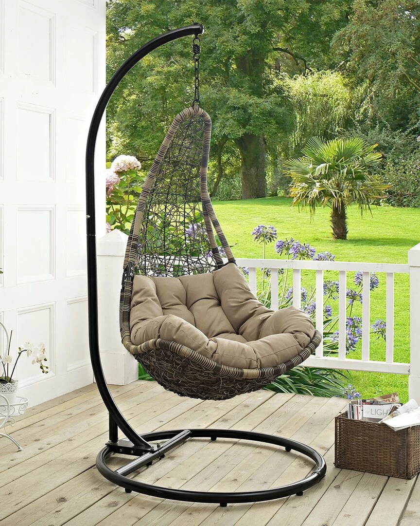 Modway Outdoor Abate Outdoor Patio Swing Chair With Stand Home Seating - Image 2