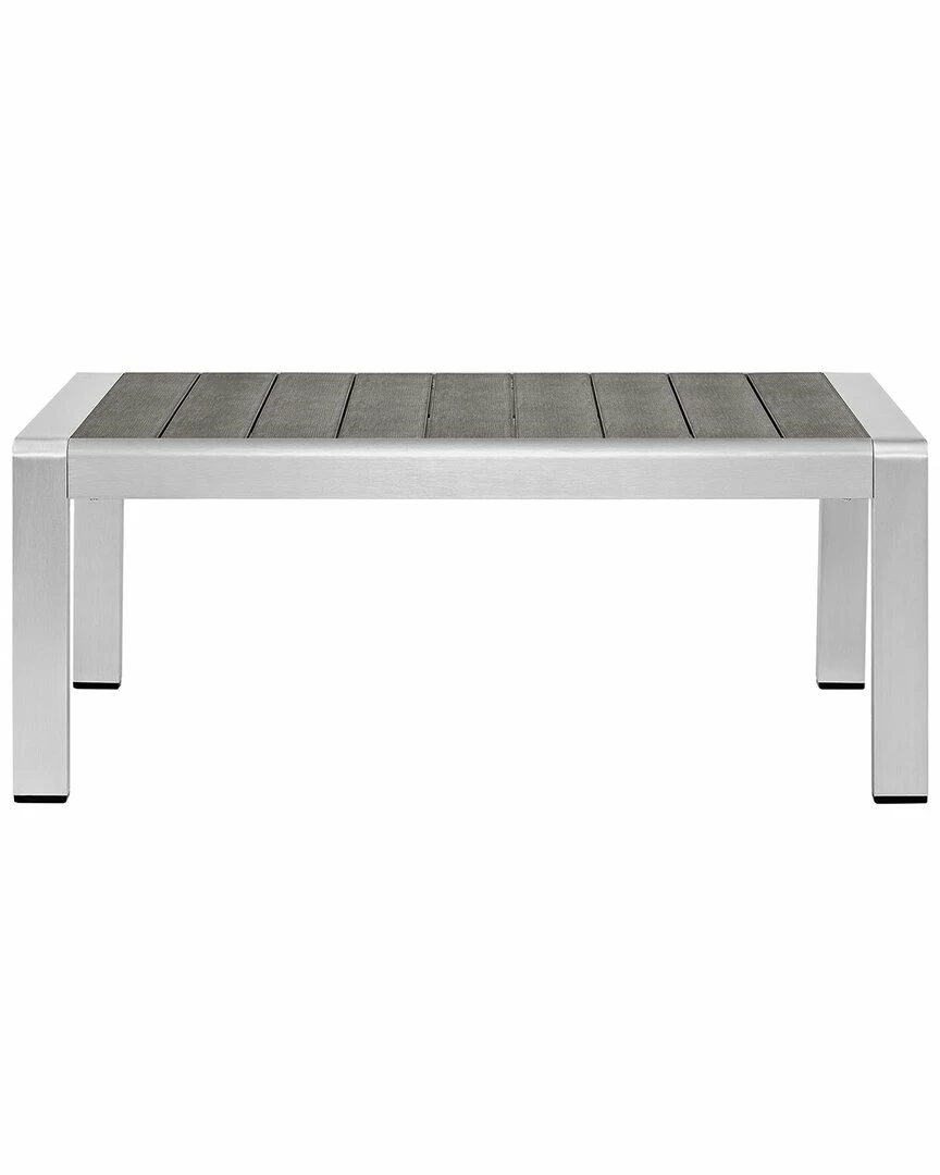 Modway Outdoor Shore Outdoor Patio Aluminum Coffee Table Home Outdoor Tables - Image 3