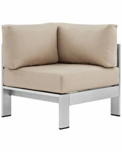 Modway Outdoor Shore Outdoor Patio Aluminum Corner Sofa Home Seating